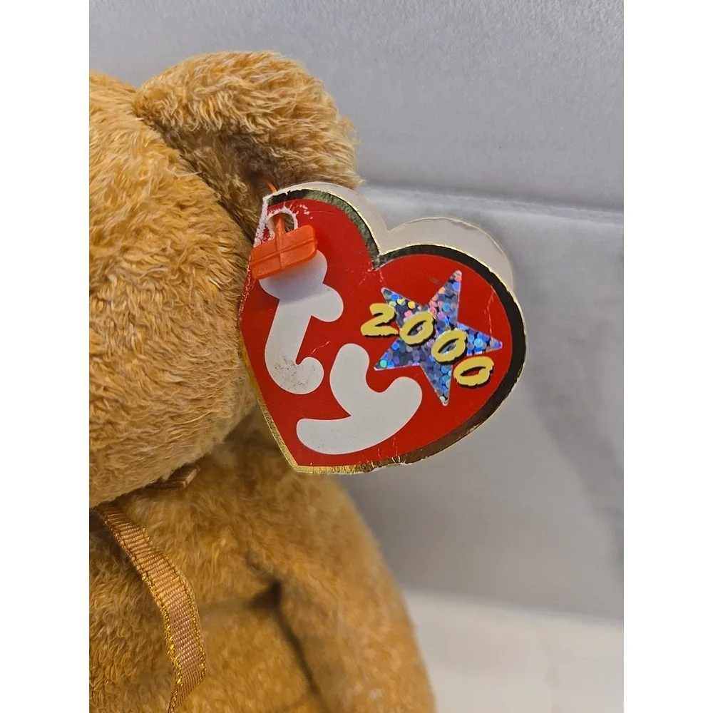 Ty Beanie Baby Cashew The Bear 2000‎ Brown Bear Plush Toy Doll with Tag